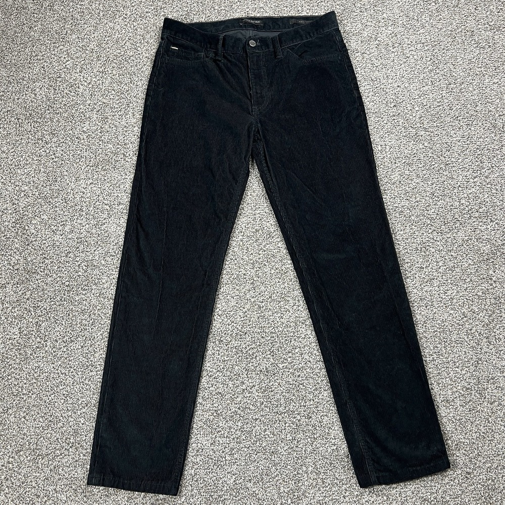 Banana Republic Traveler Pants‎ Mens 30x30 Black Corduroy Slim Straight Stretch